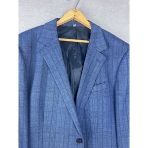Bonobos Blue Emmetex Italian Fabric Blazer Sport Coat Standard Fit 44L Mens